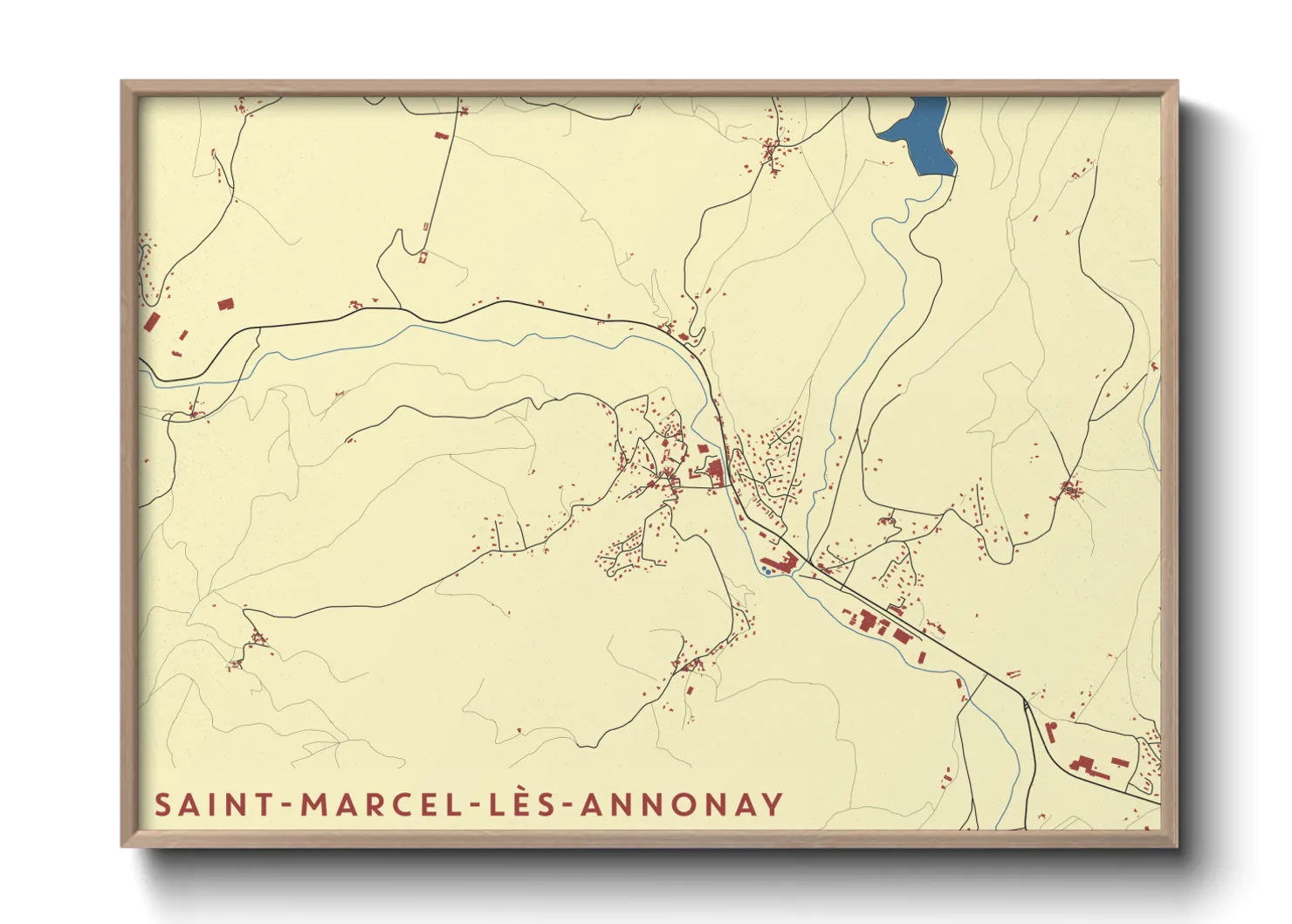 Une affiche de carte sur Saint-Marcel-lès-Annonay