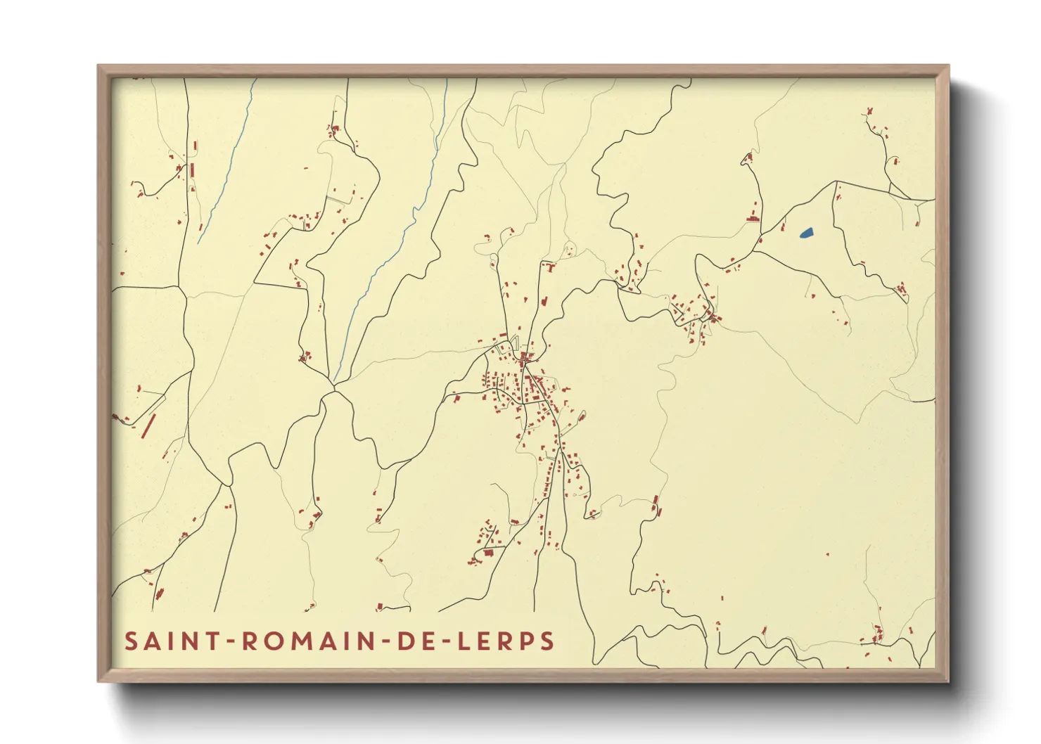 Une affiche de carte sur Saint-Romain-de-Lerps