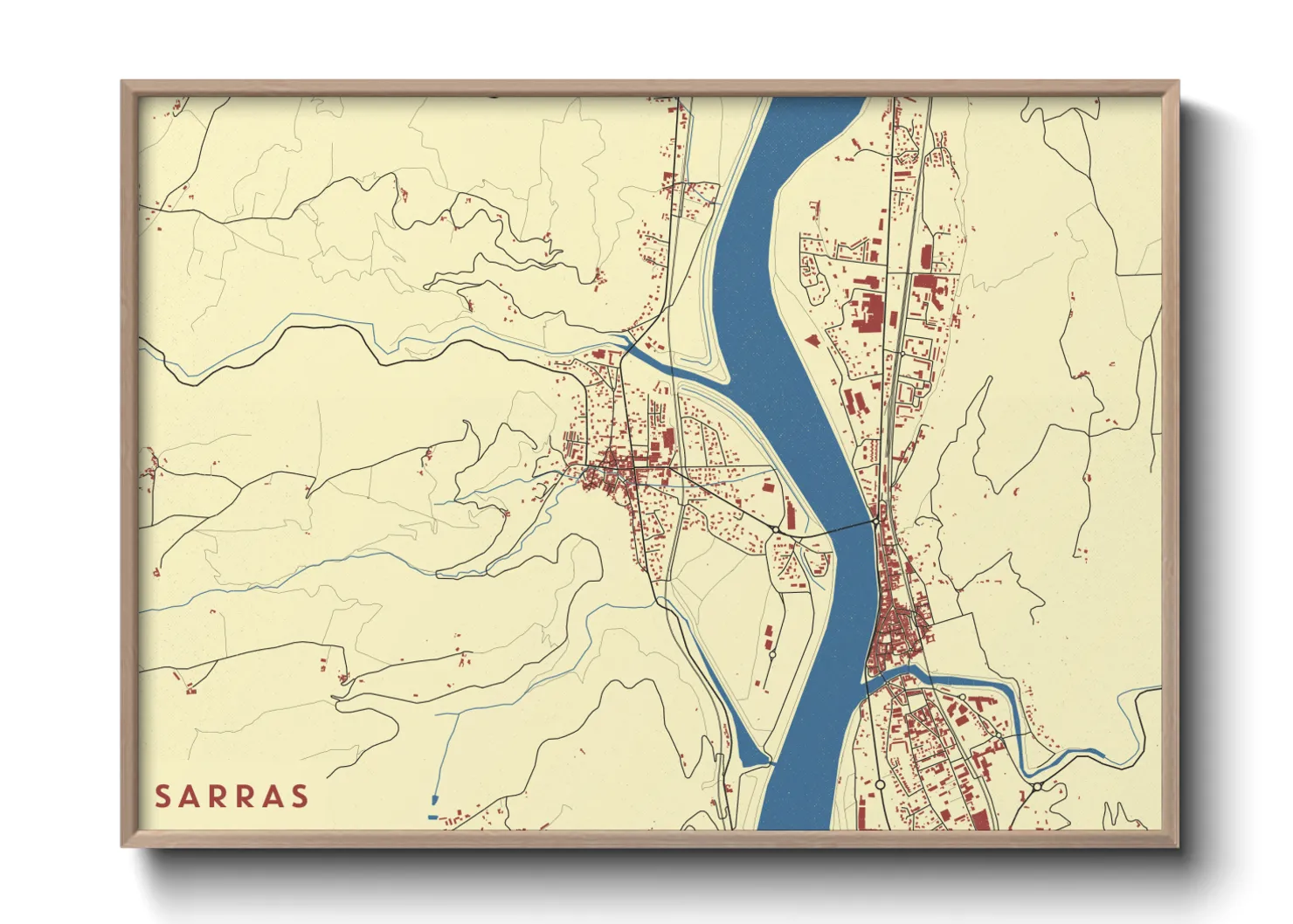 Une affiche de carte sur Sarras