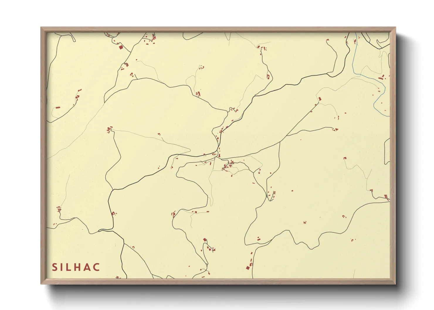 Une affiche de carte sur Silhac