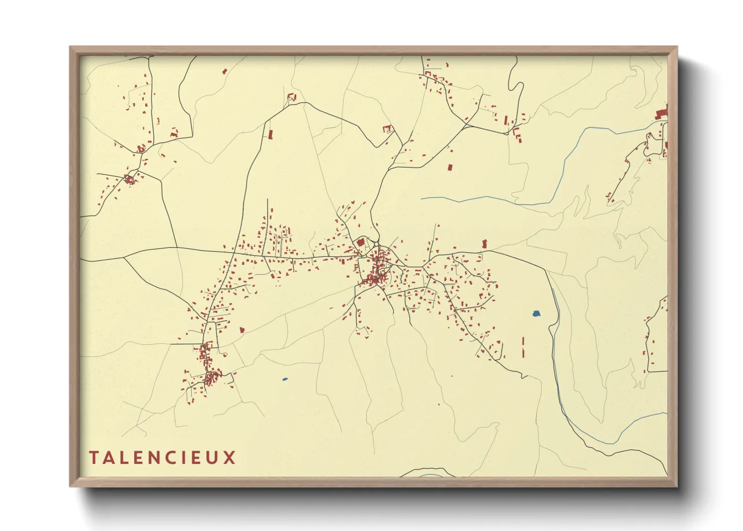 Une affiche de carte sur Talencieux