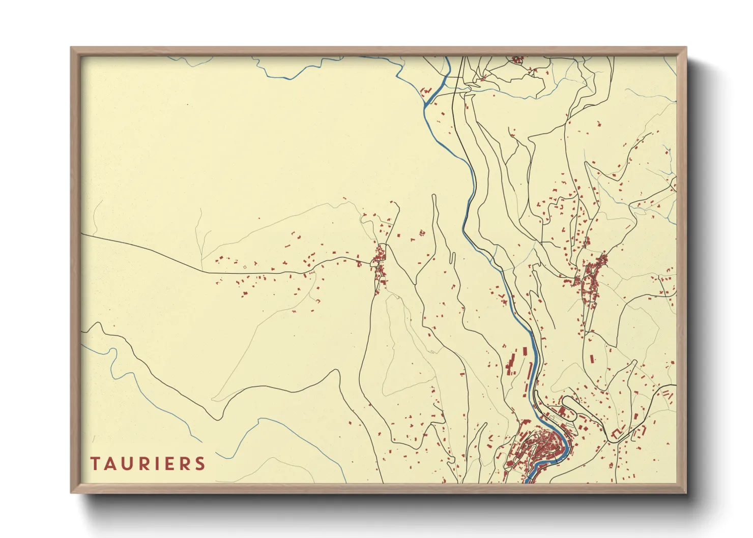 Une affiche de carte sur Tauriers