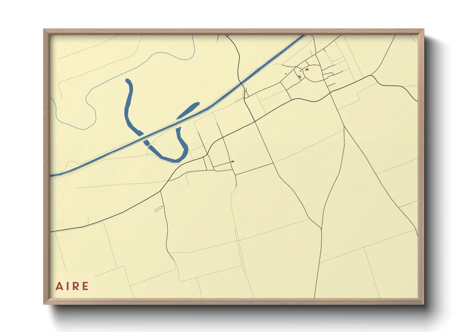 Une affiche de carte sur Aire