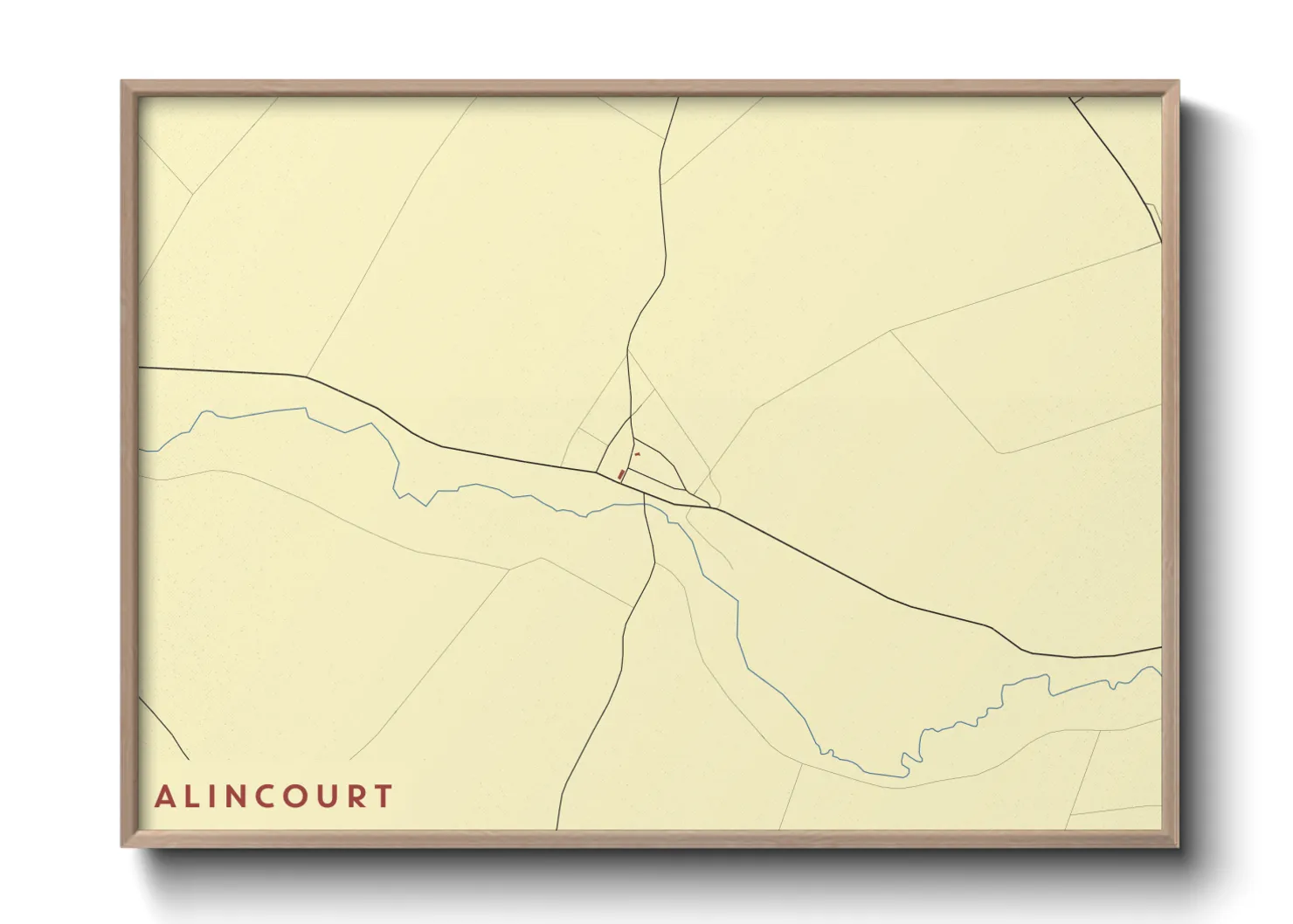 Une affiche de carte sur Alincourt