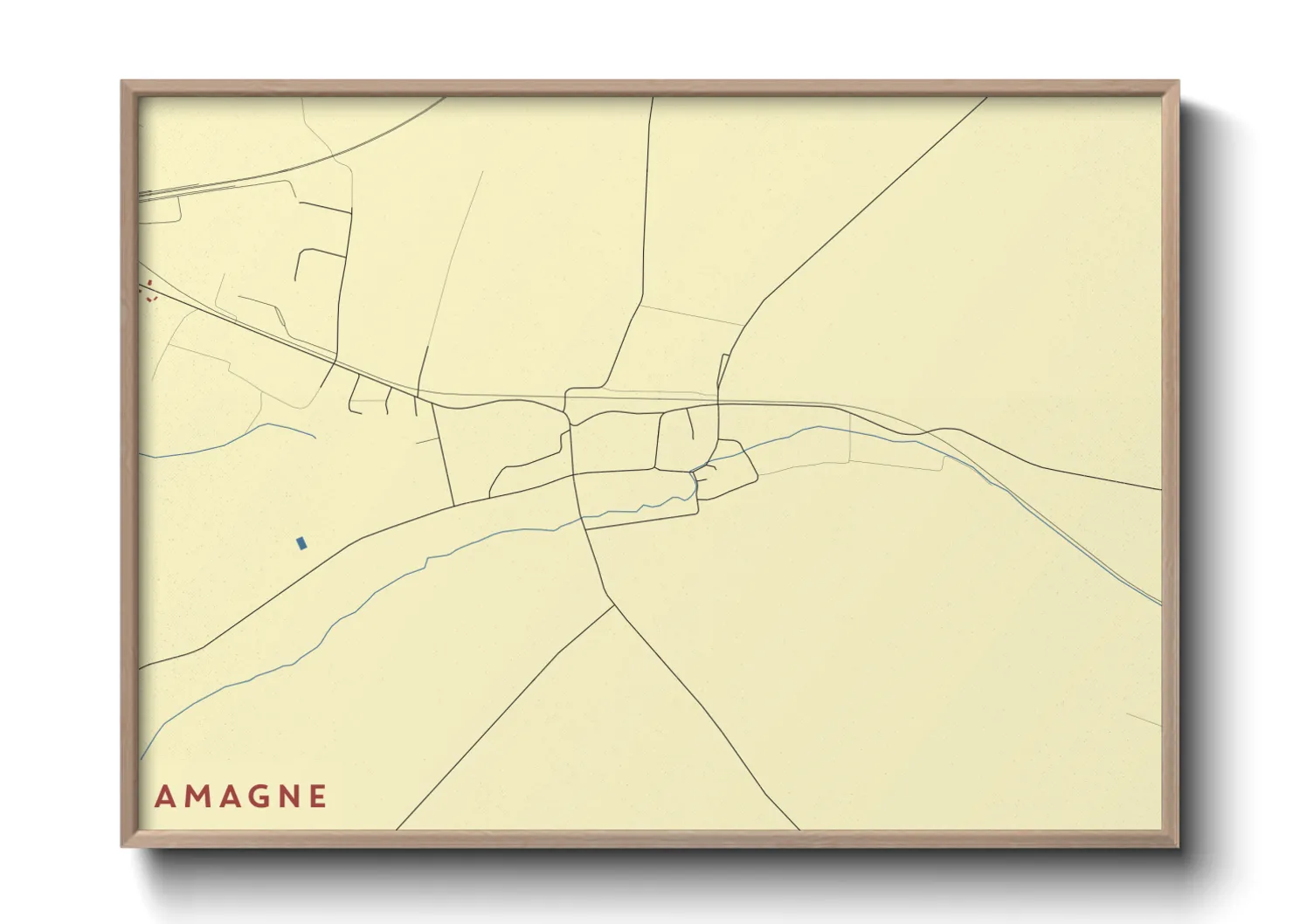 Une affiche de carte sur Amagne