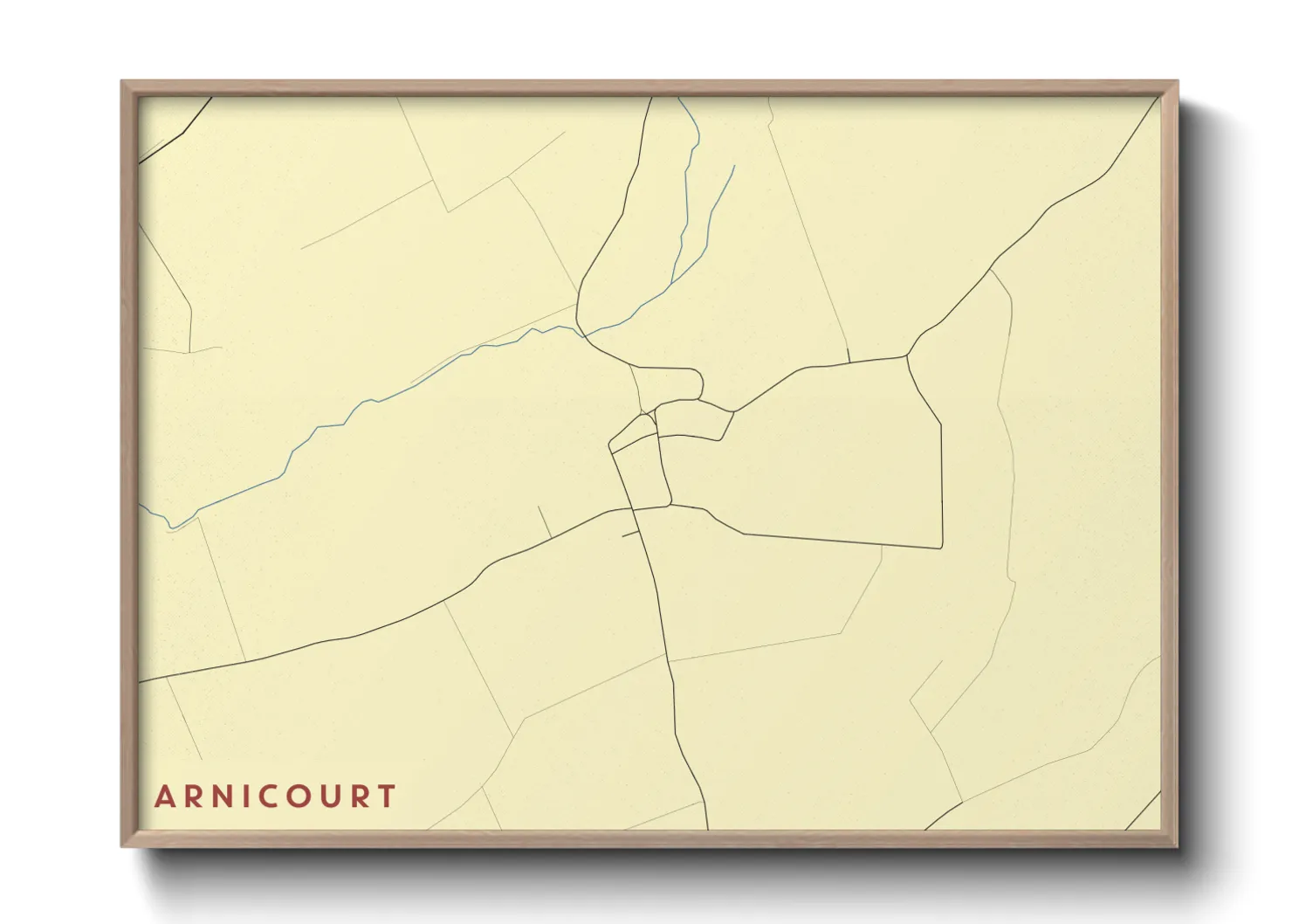 Une affiche de carte sur Arnicourt