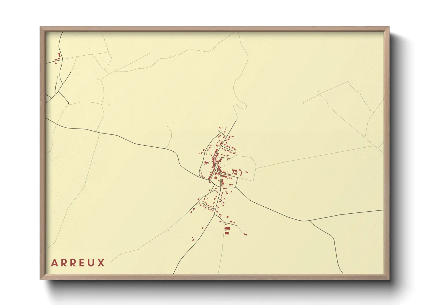 Une affiche de carte sur Arreux