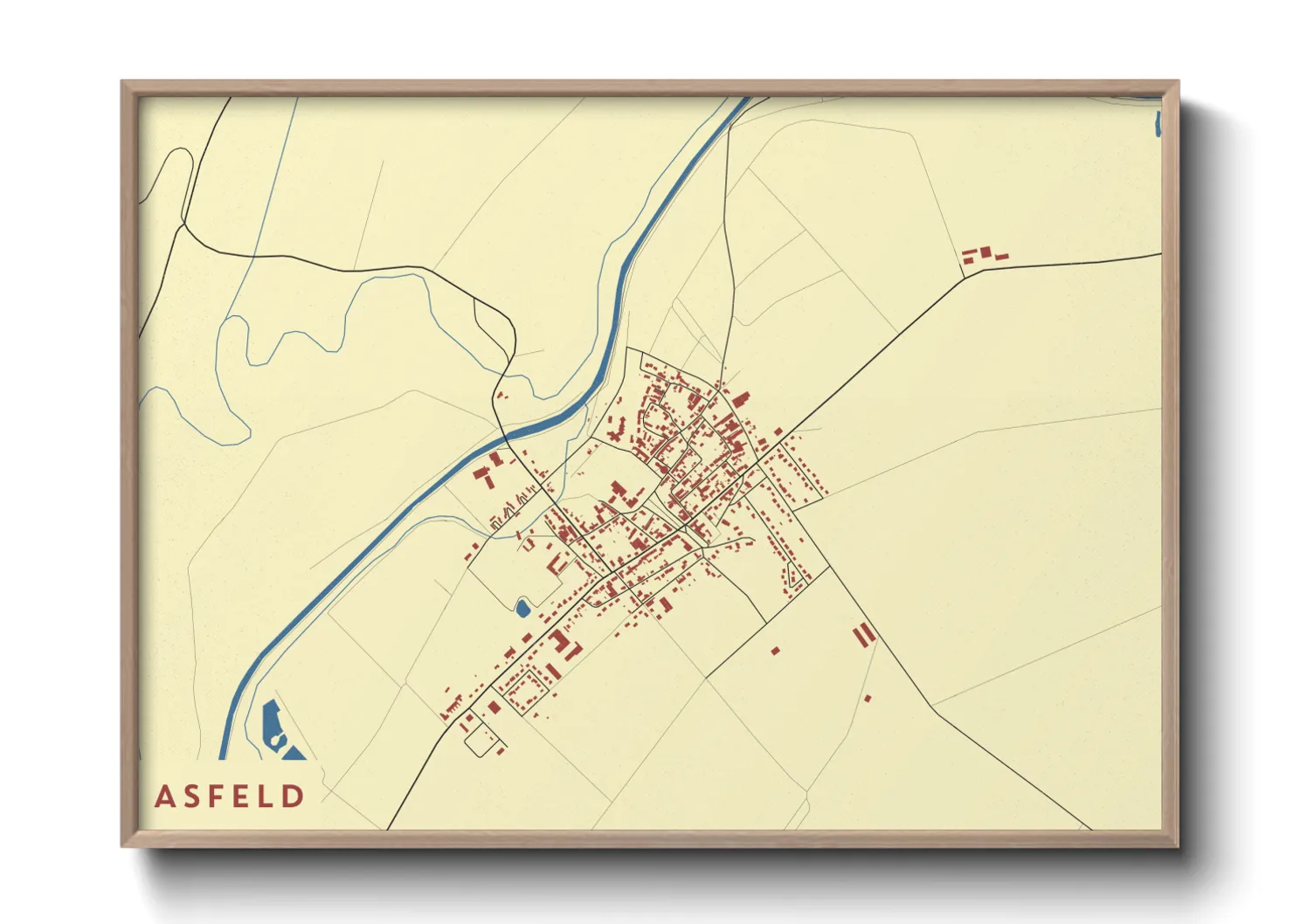 Une affiche de carte sur Asfeld
