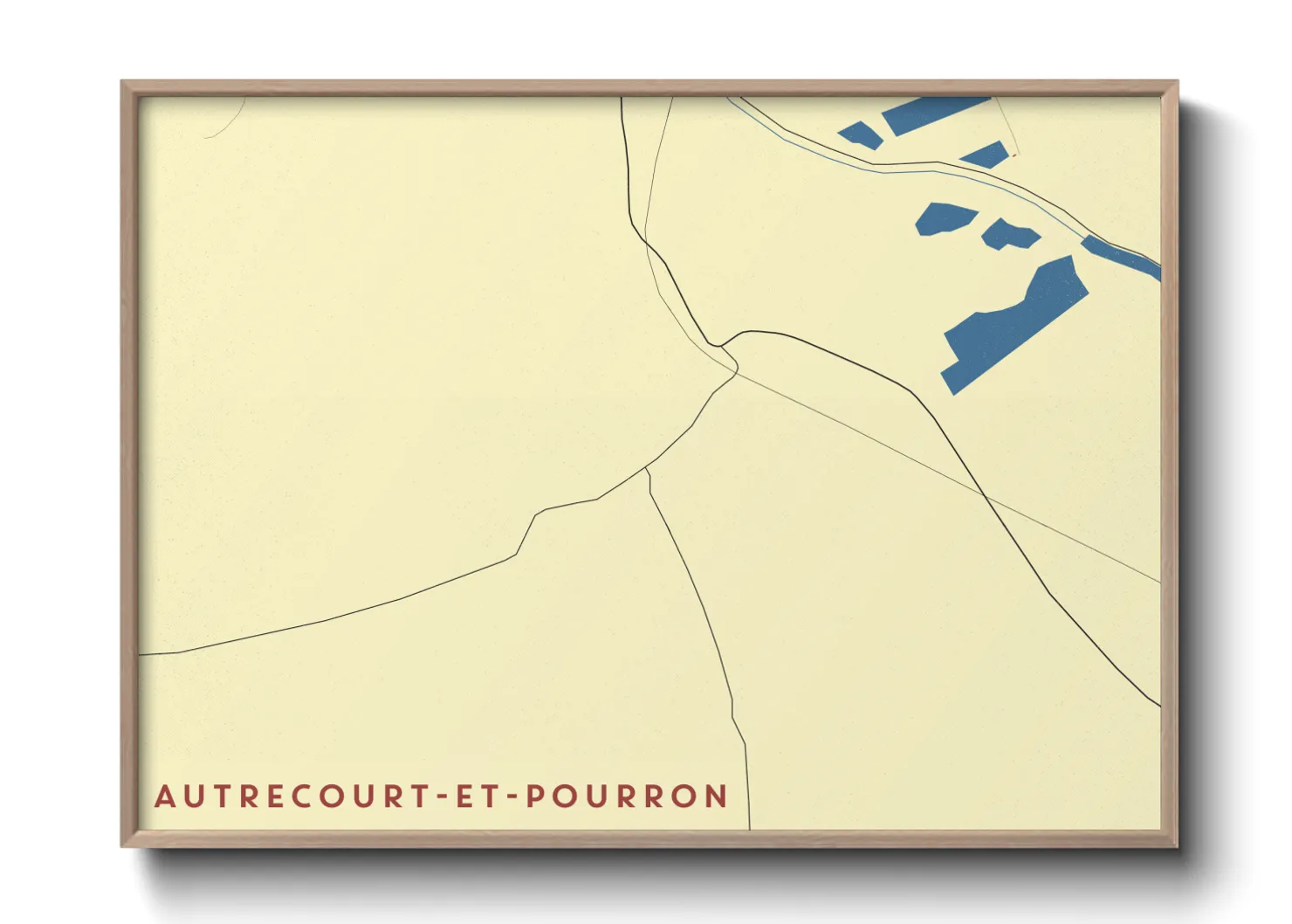 Une affiche de carte sur Autrecourt-et-Pourron