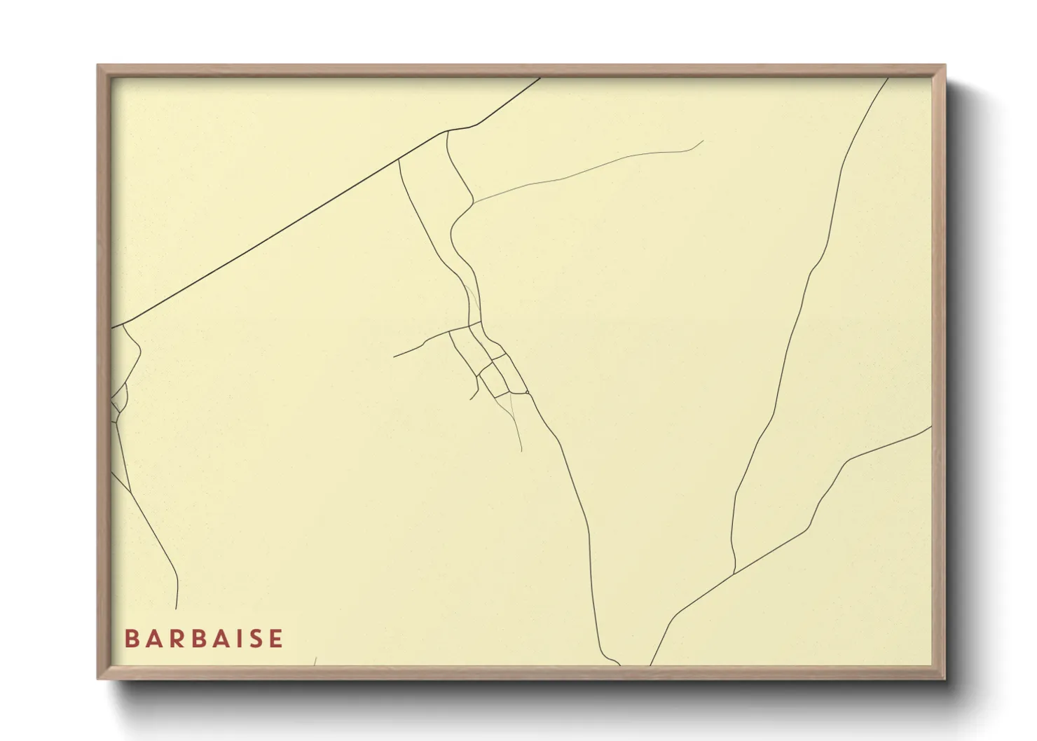 Une affiche de carte sur Barbaise