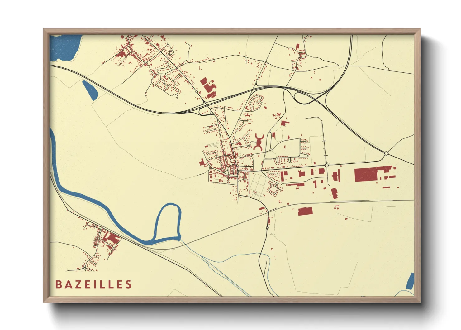 Une affiche de carte sur Bazeilles