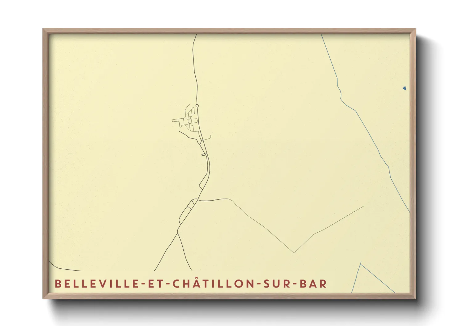 Une affiche de carte sur Belleville-et-Châtillon-sur-Bar