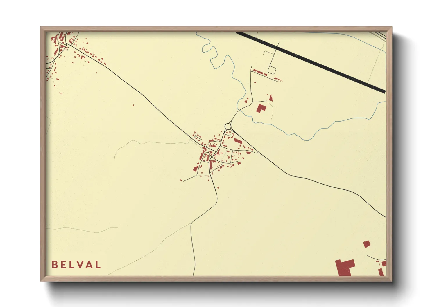 Une affiche de carte sur Belval