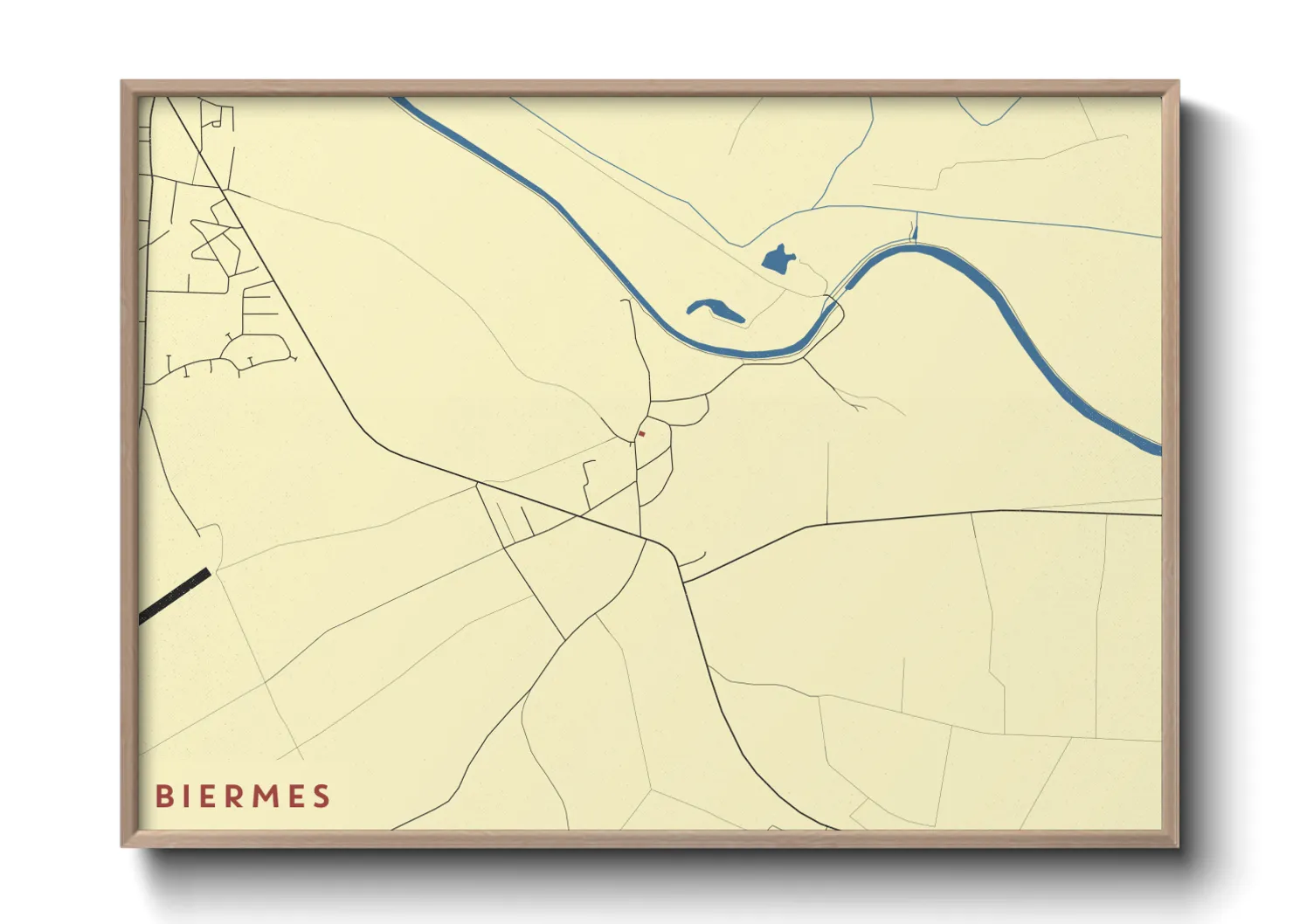 Une affiche de carte sur Biermes