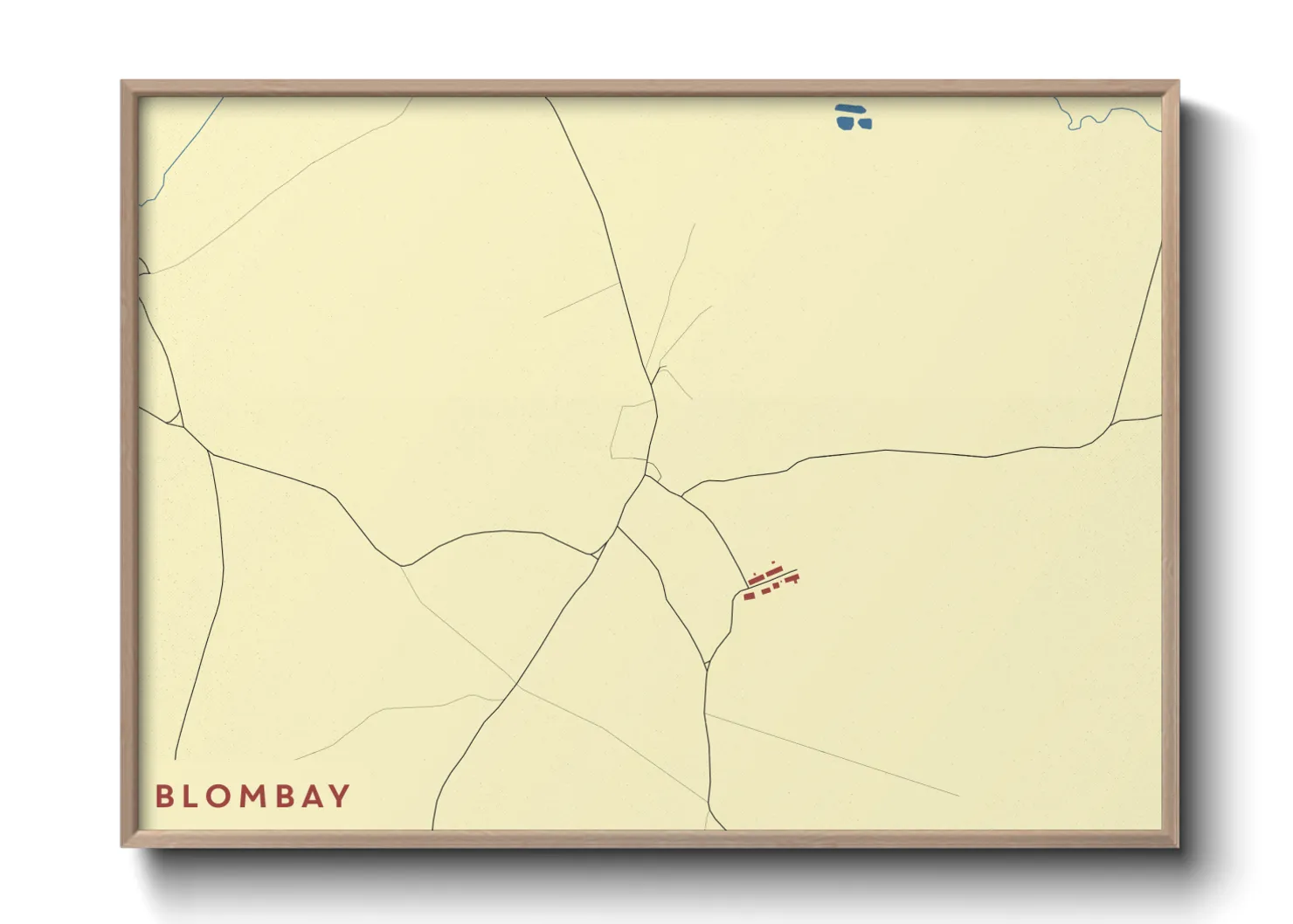 Une affiche de carte sur Blombay