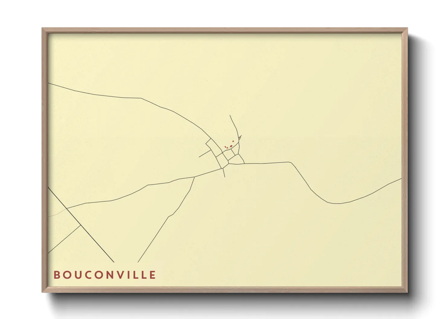 Une affiche de carte sur Bouconville