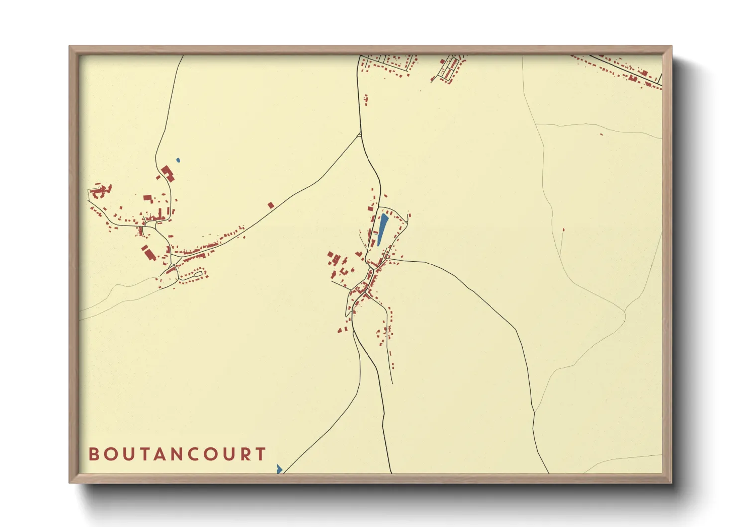 Une affiche de carte sur Boutancourt