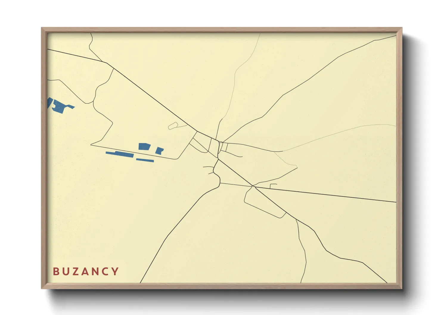 Une affiche de carte sur Buzancy