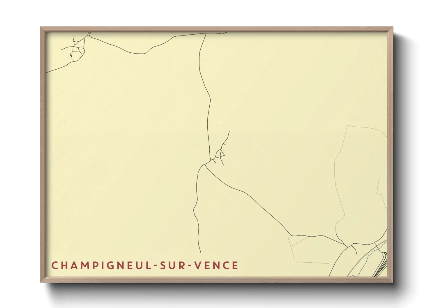 Une affiche de carte sur Champigneul-sur-Vence