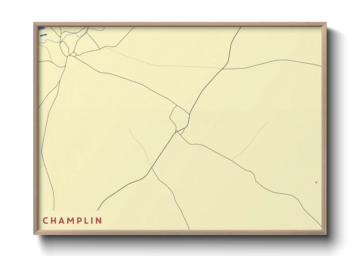 Une affiche de carte sur Champlin