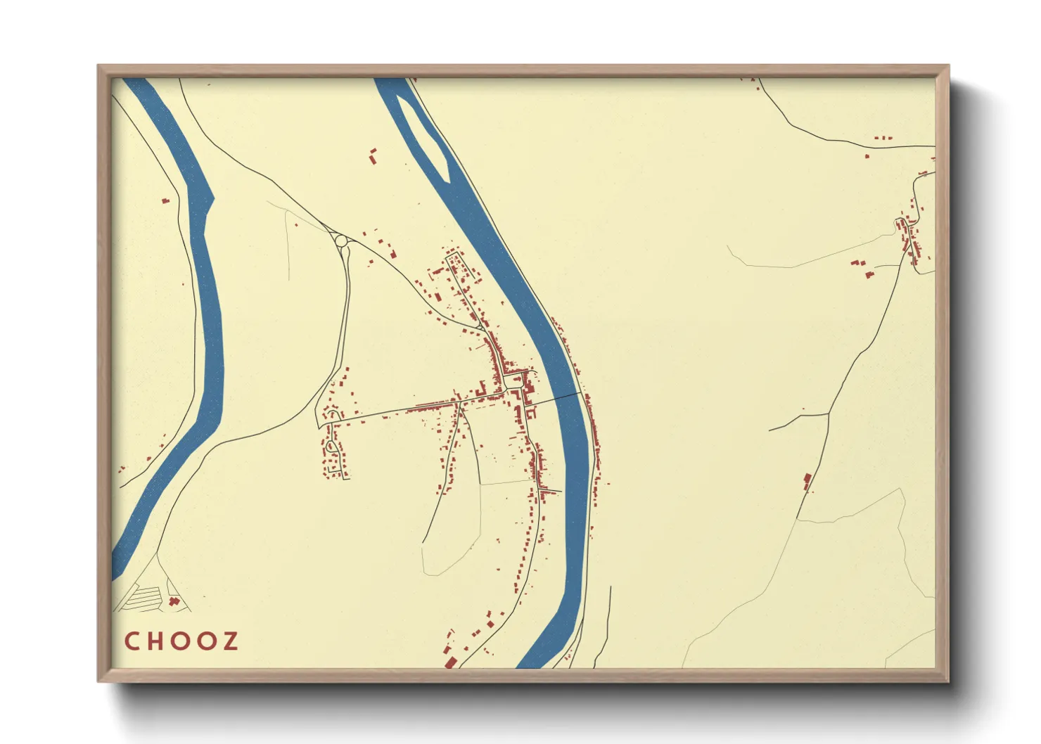 Une affiche de carte sur Chooz