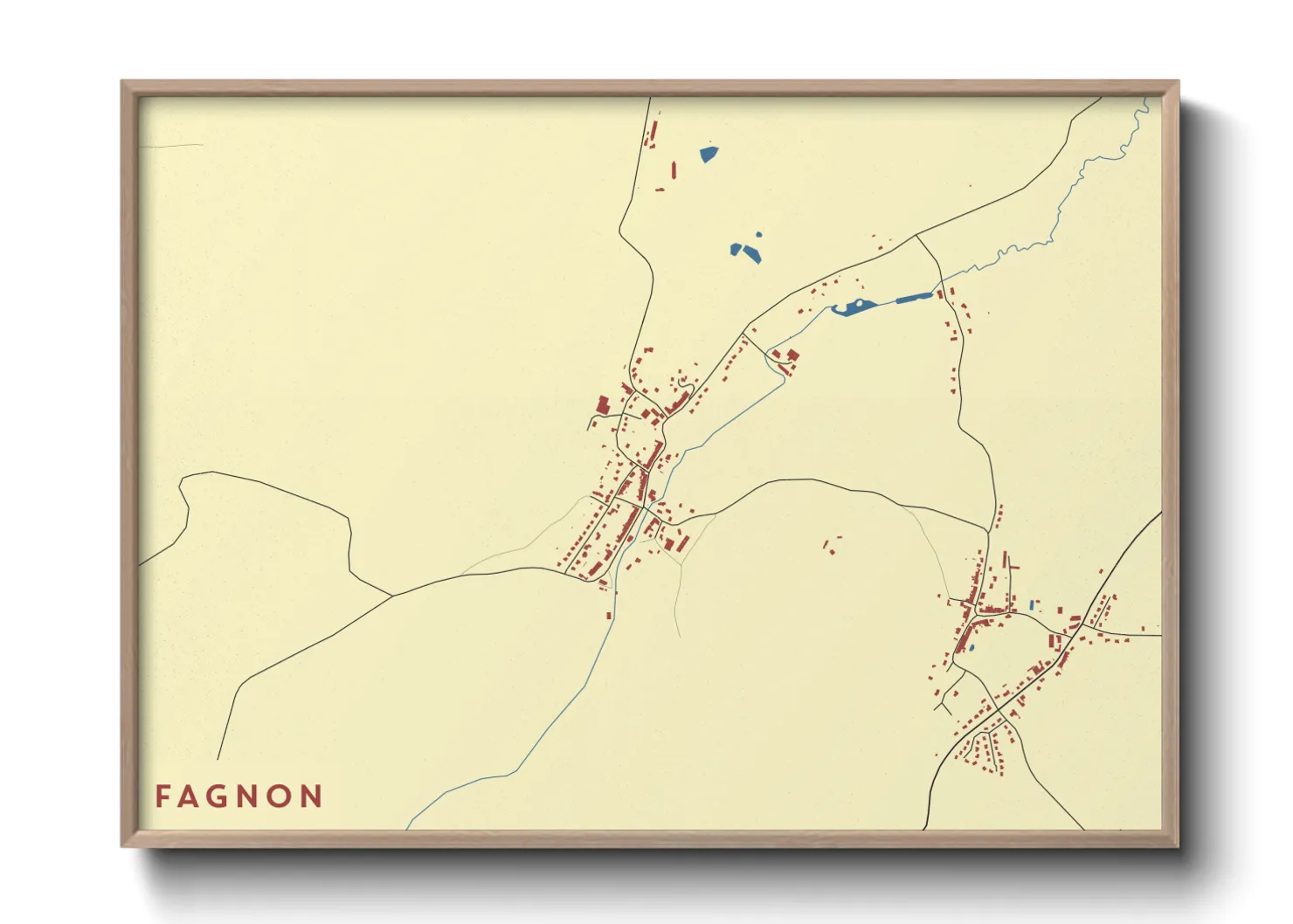 Une affiche de carte sur Fagnon