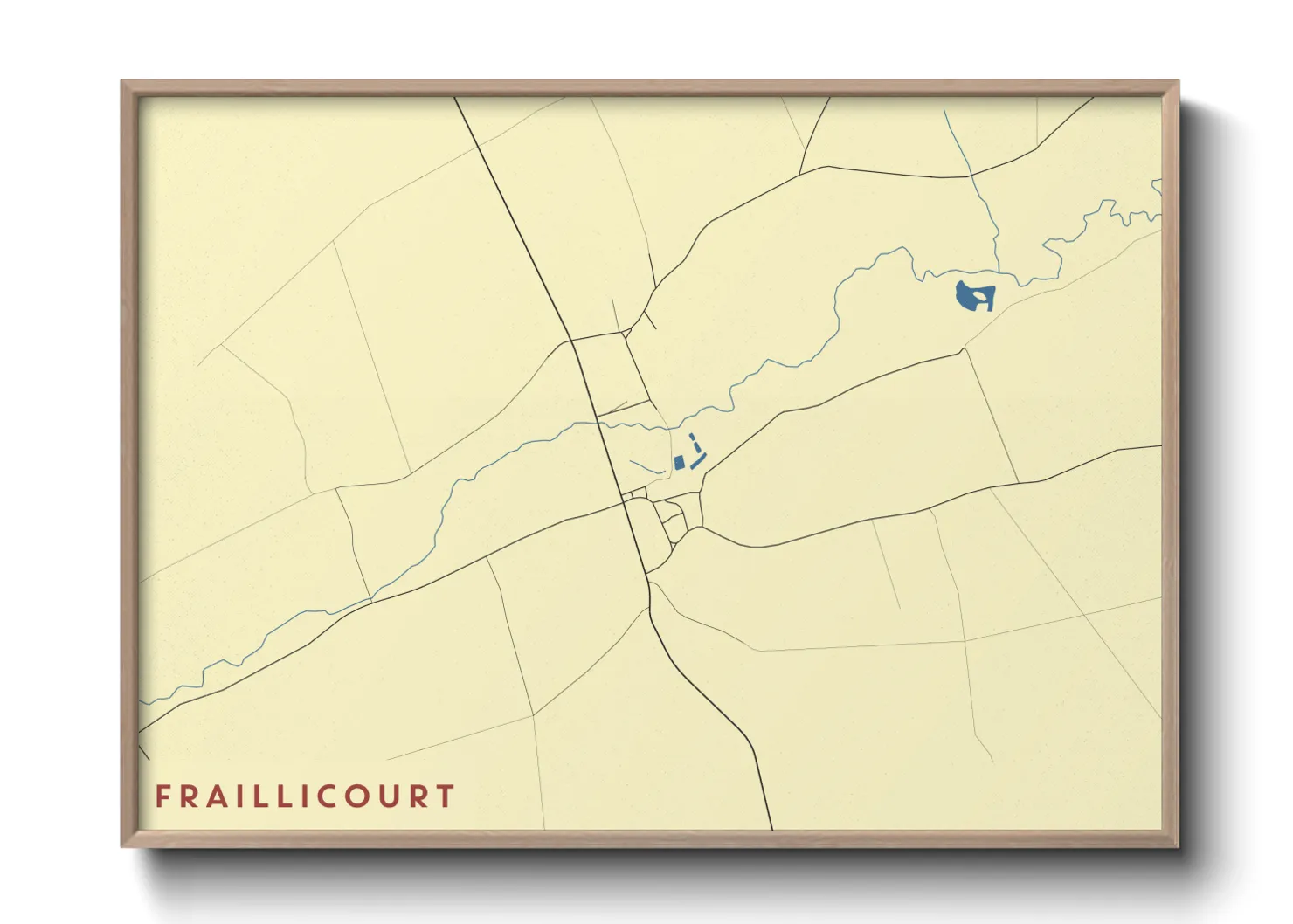 Une affiche de carte sur Fraillicourt