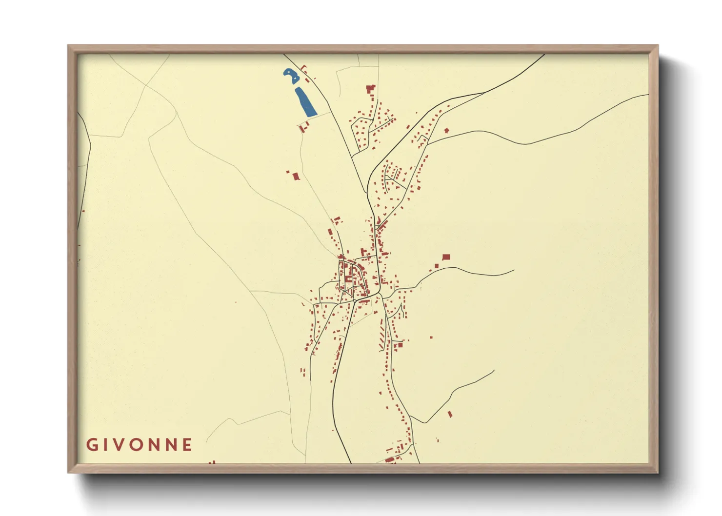 Une affiche de carte sur Givonne