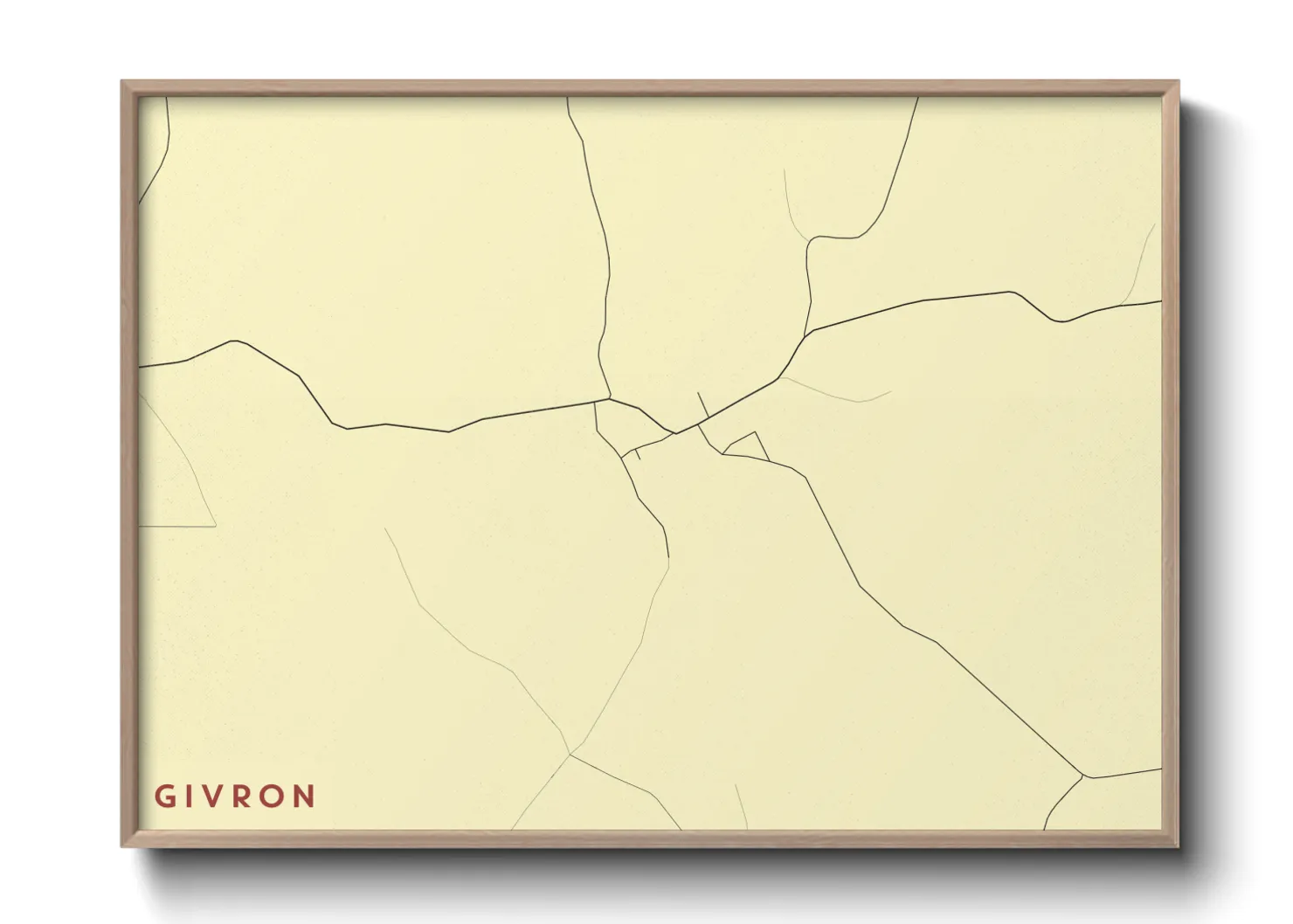 Une affiche de carte sur Givron