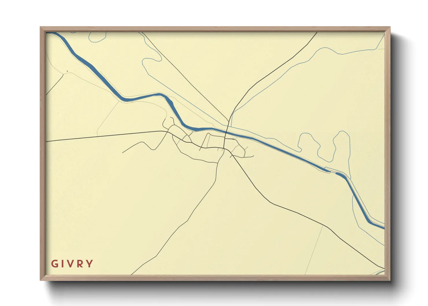 Une affiche de carte sur Givry