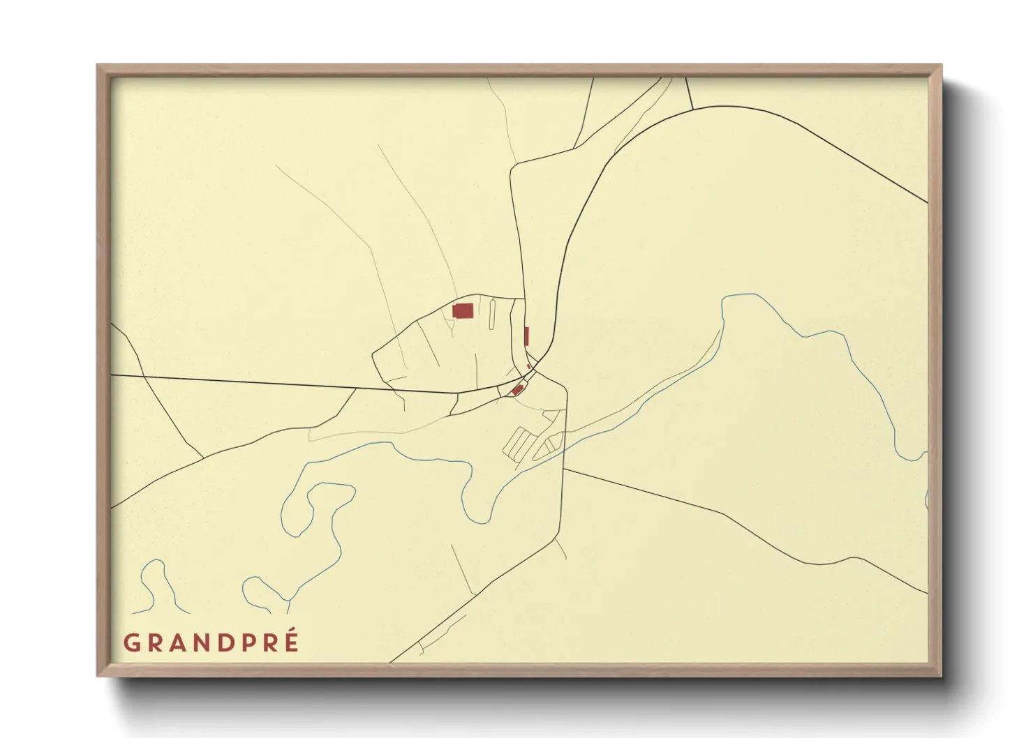 Une affiche de carte sur Grandpré