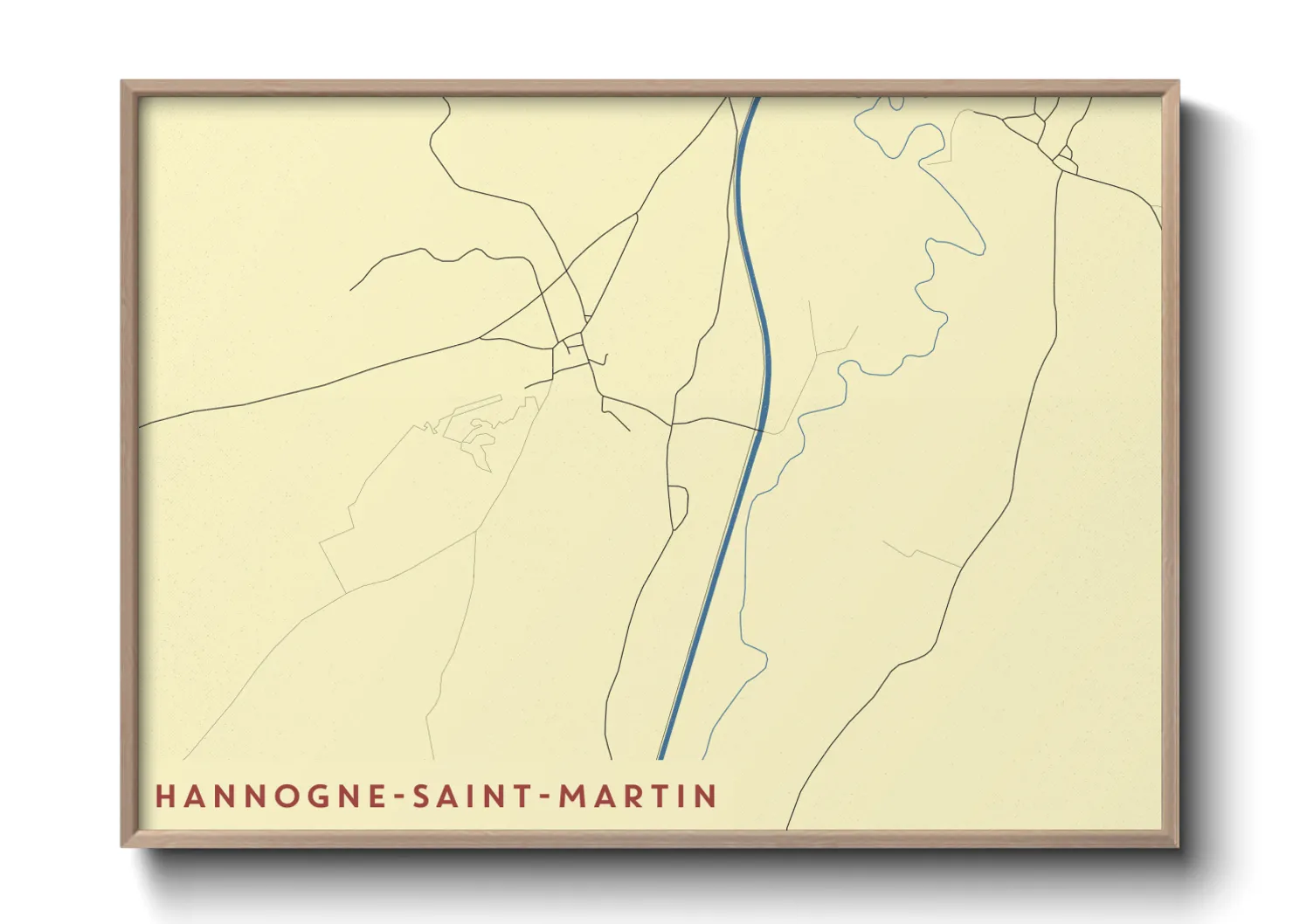 Une affiche de carte sur Hannogne-Saint-Martin