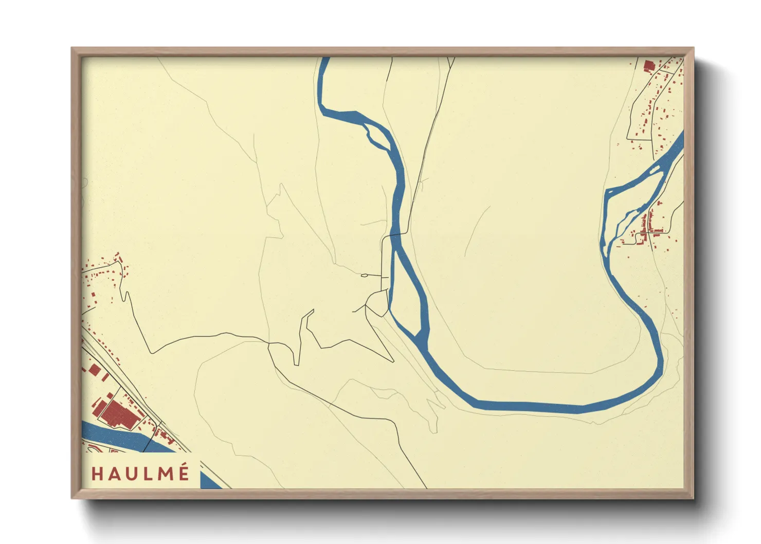 Une affiche de carte sur Haulmé