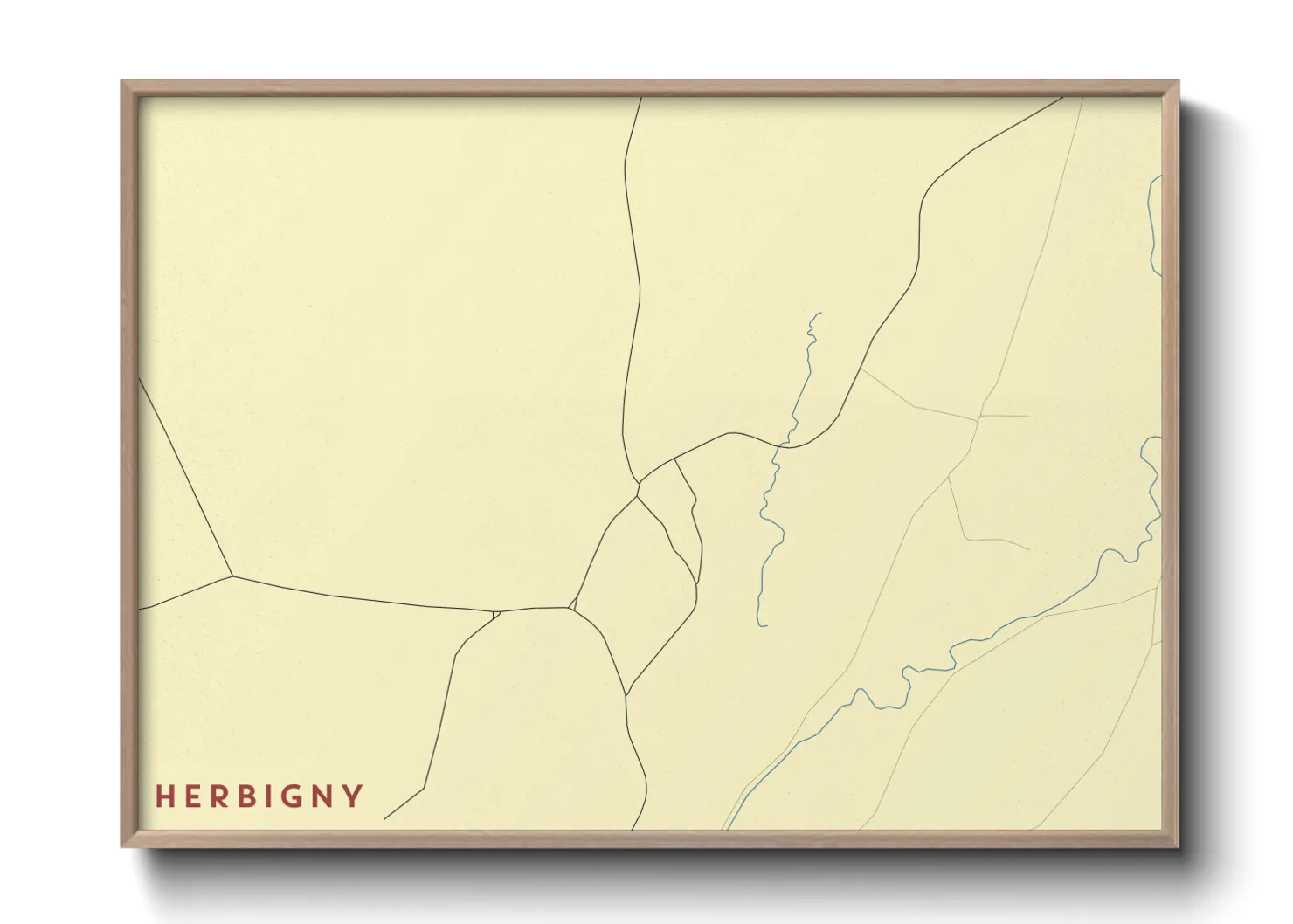 Une affiche de carte sur Herbigny