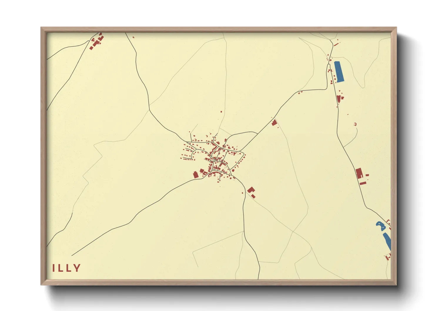 Une affiche de carte sur Illy