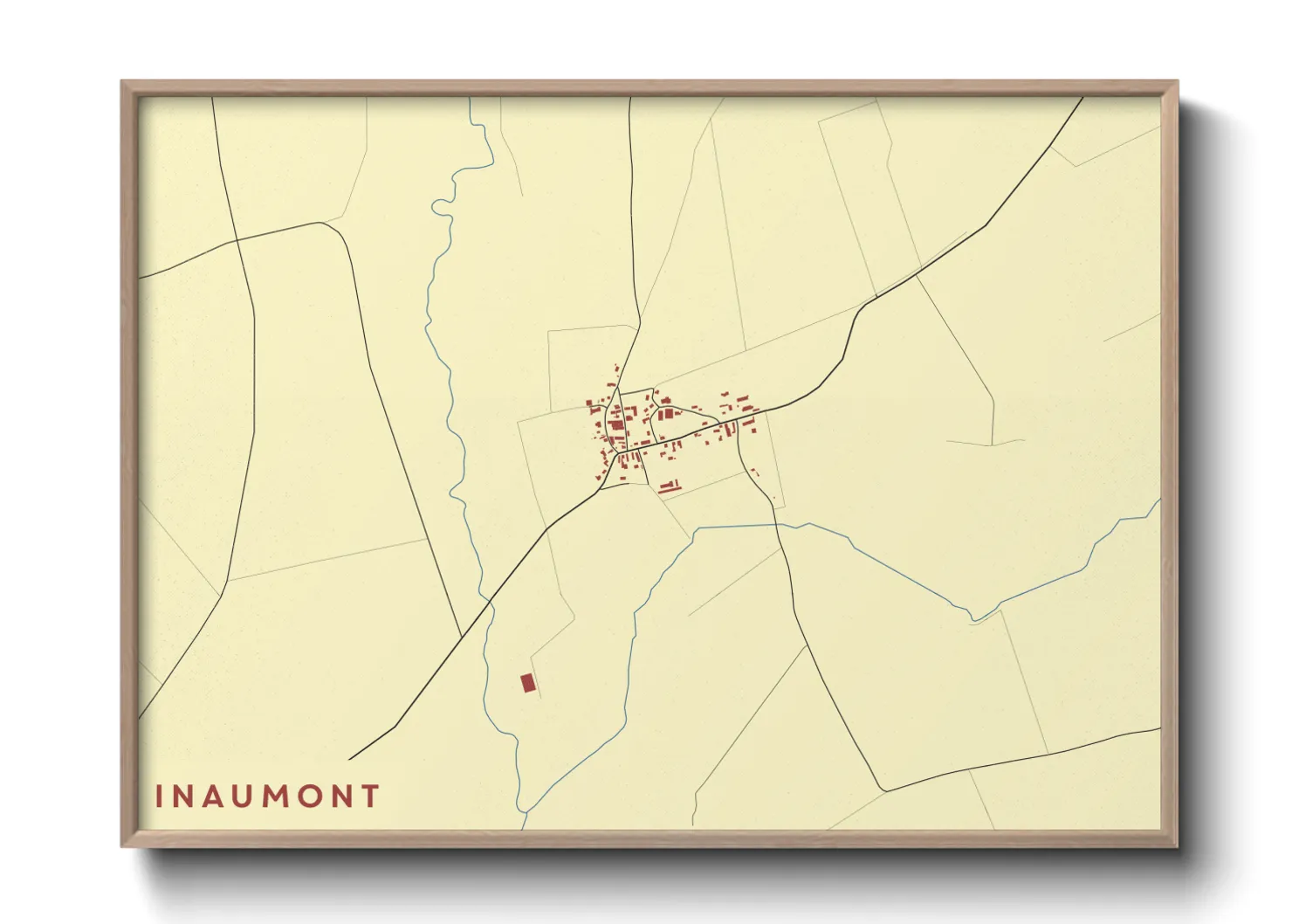 Une affiche de carte sur Inaumont