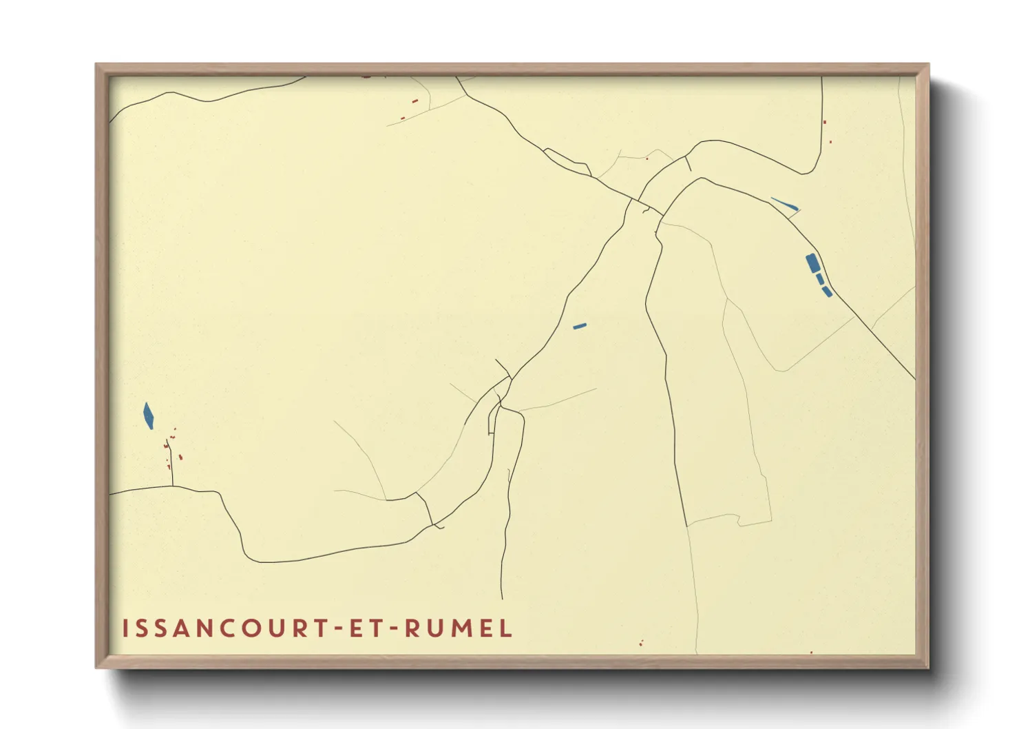Une affiche de carte sur Issancourt-et-Rumel