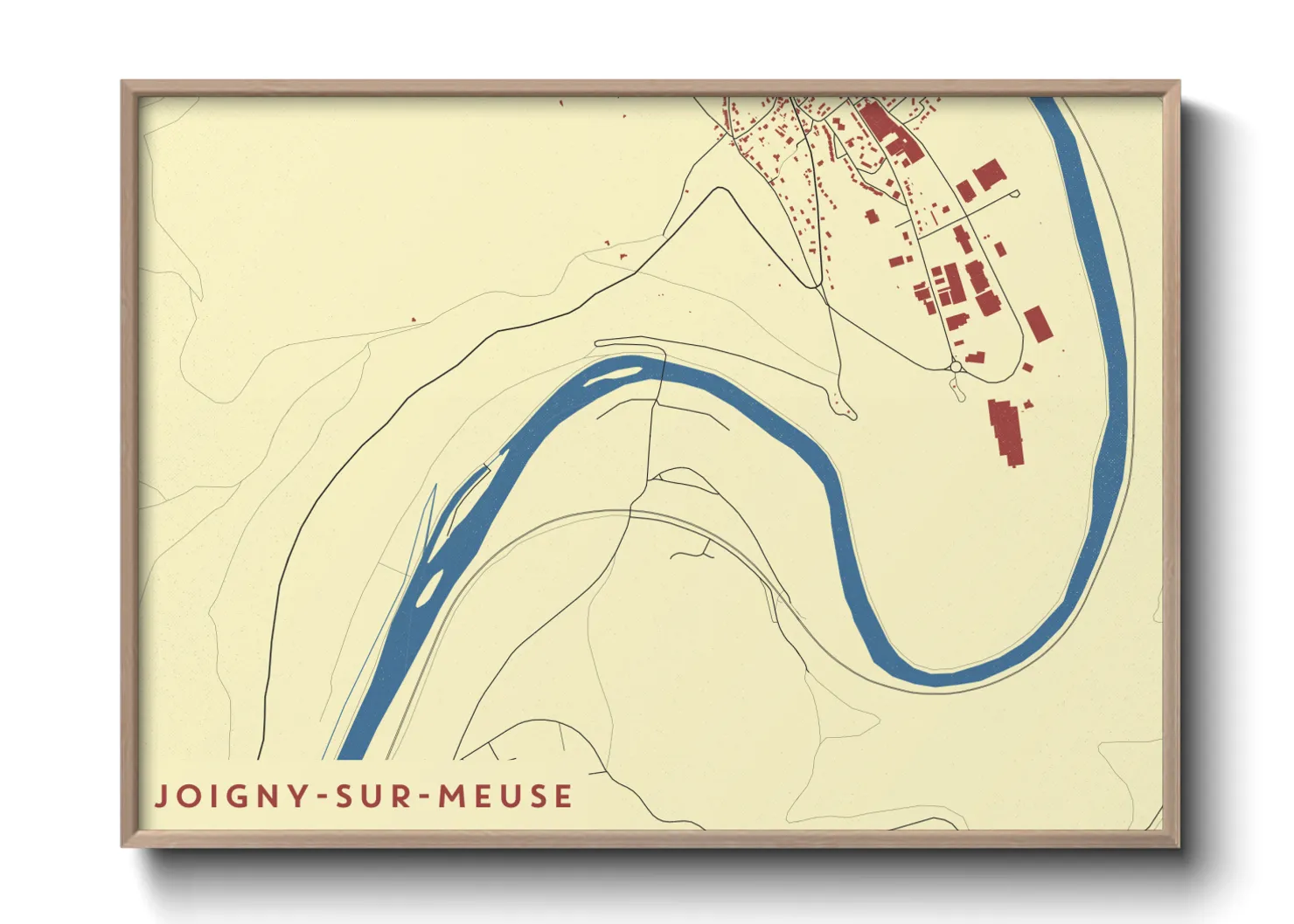 Une affiche de carte sur Joigny-sur-Meuse