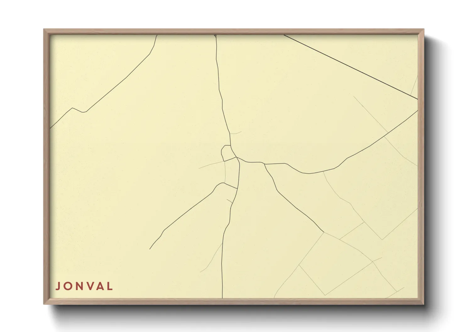 Une affiche de carte sur Jonval