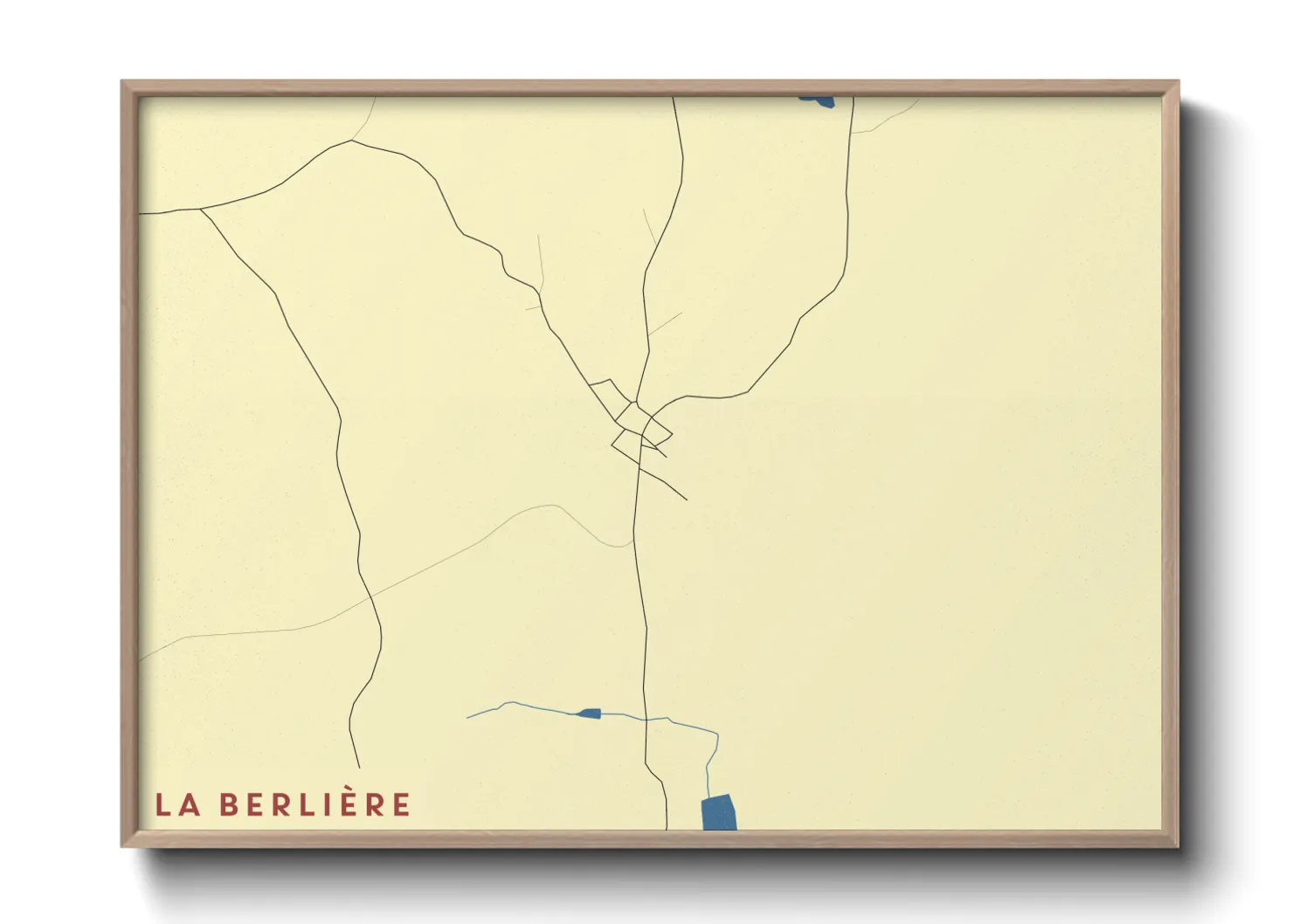 Une affiche de carte sur La Berlière