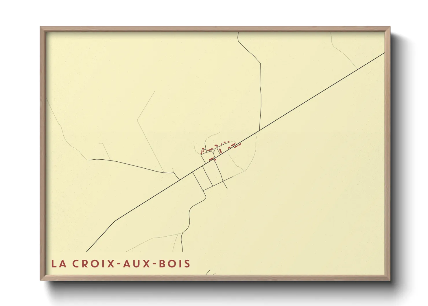 Une affiche de carte sur La Croix-aux-Bois