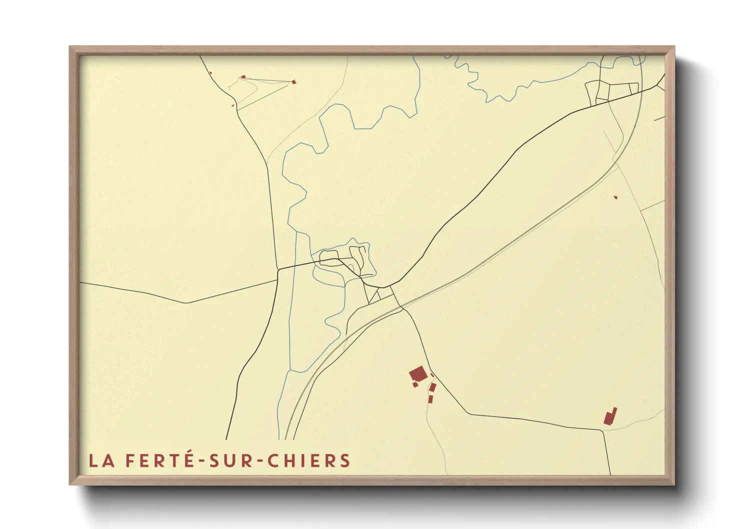 Une affiche de carte sur La Ferté-sur-Chiers