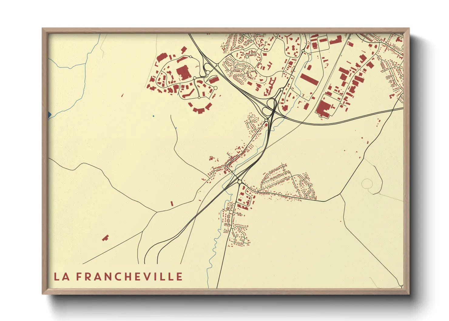 Une affiche de carte sur La Francheville