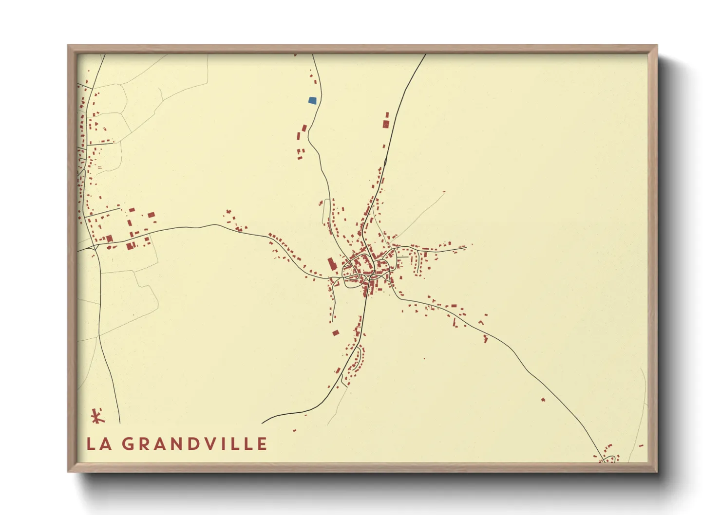 Une affiche de carte sur La Grandville