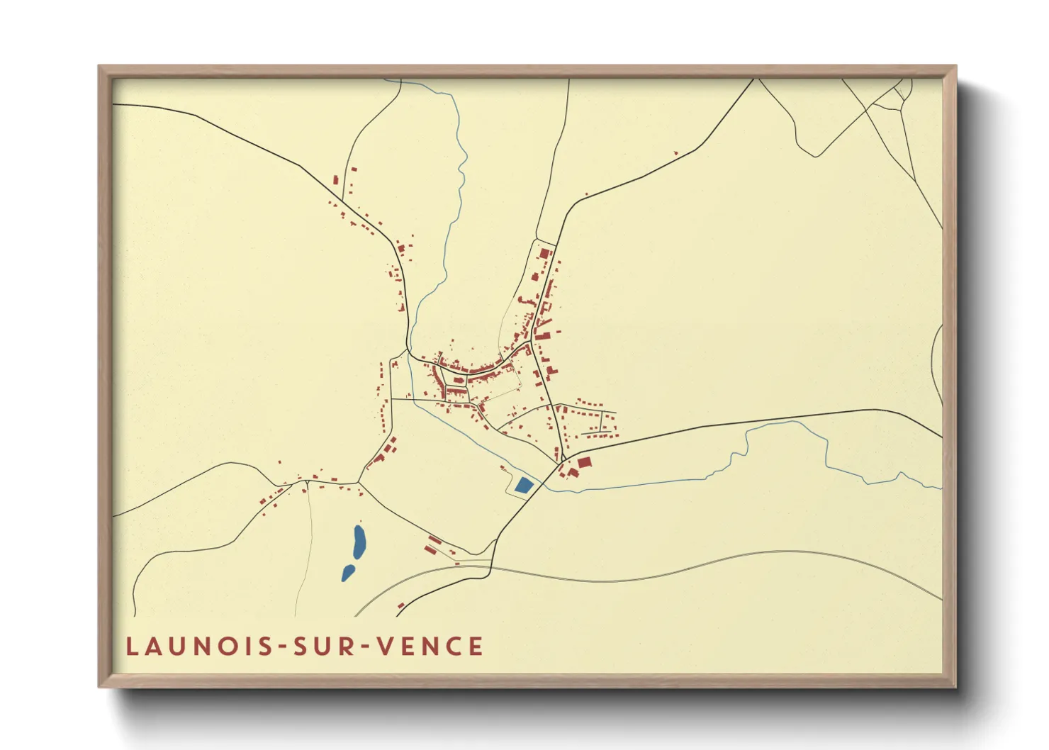 Une affiche de carte sur Launois-sur-Vence