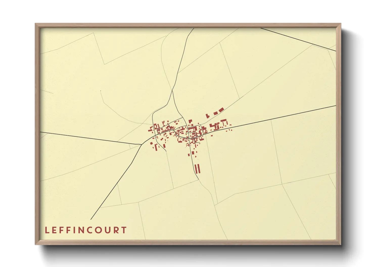 Une affiche de carte sur Leffincourt