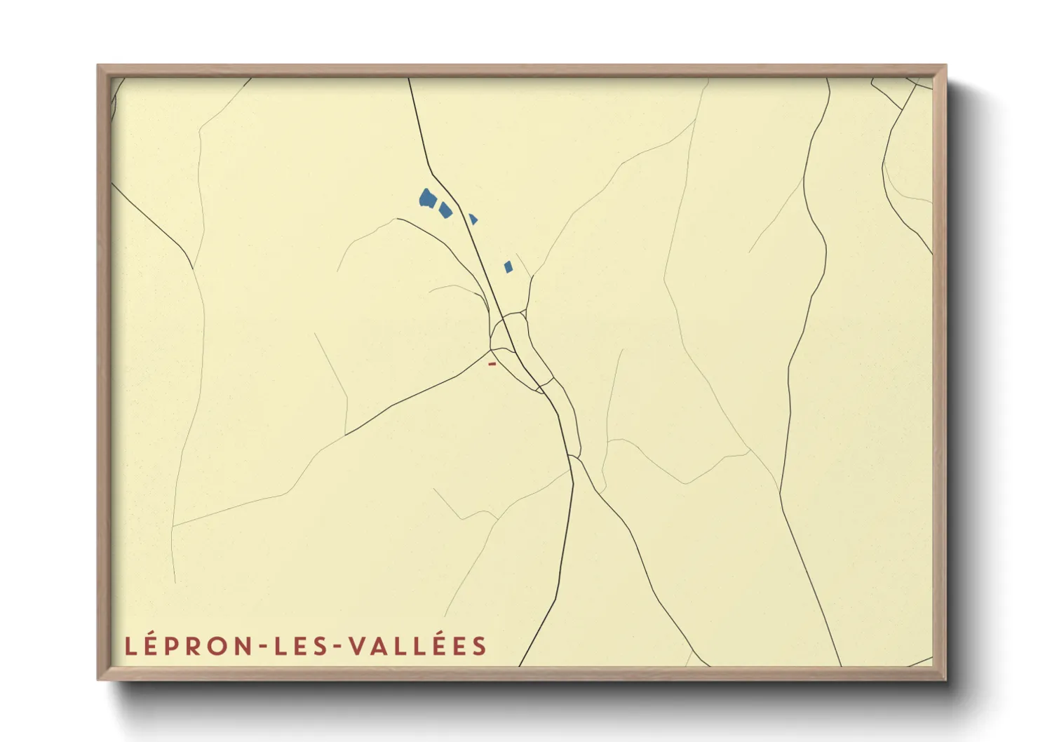 Une affiche de carte sur Lépron-les-Vallées