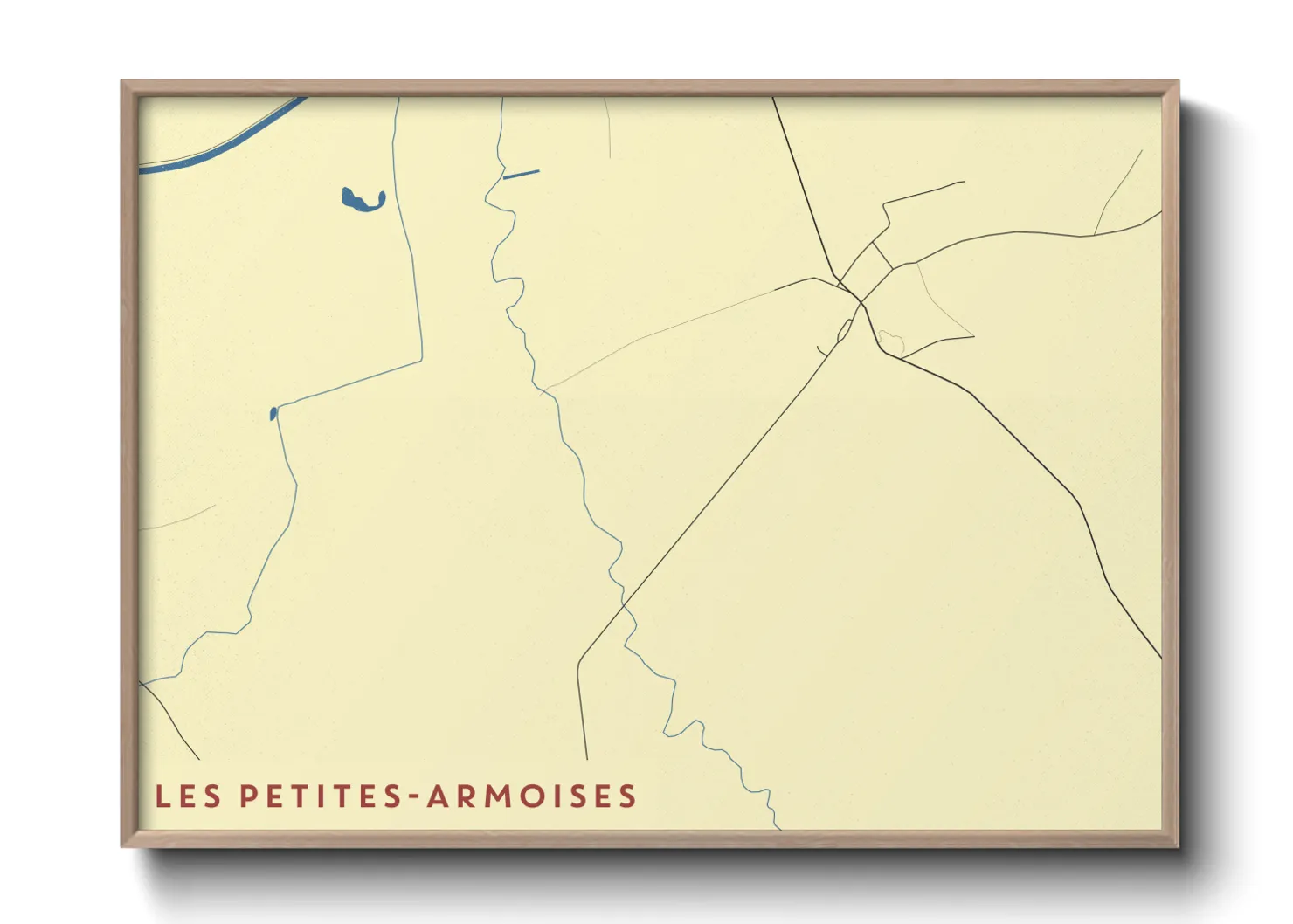 Une affiche de carte sur Les Petites-Armoises
