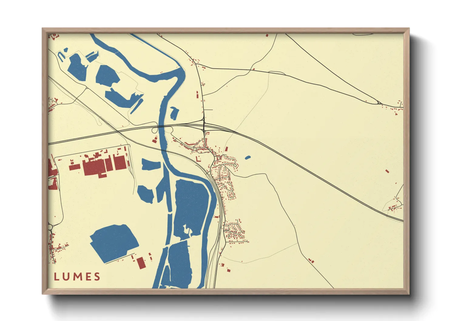 Une affiche de carte sur Lumes