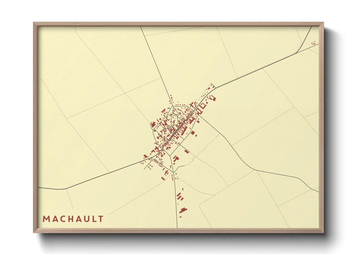 Une affiche de carte sur Machault